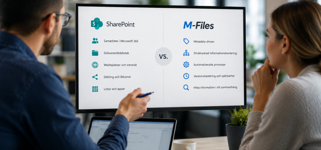 Jämförelse mellan M-Files och SharePoint för dokument- och informationshantering